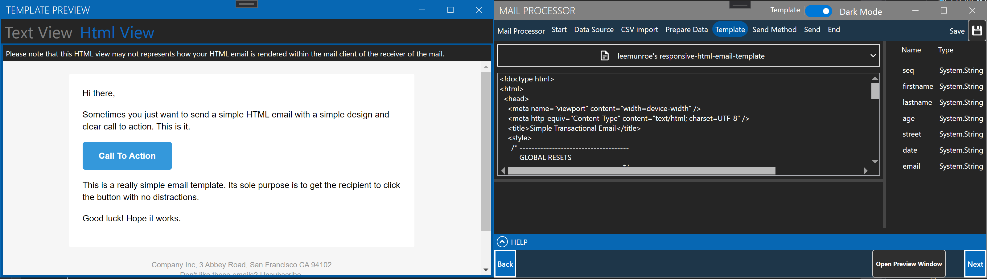 An Mass-Email Processor