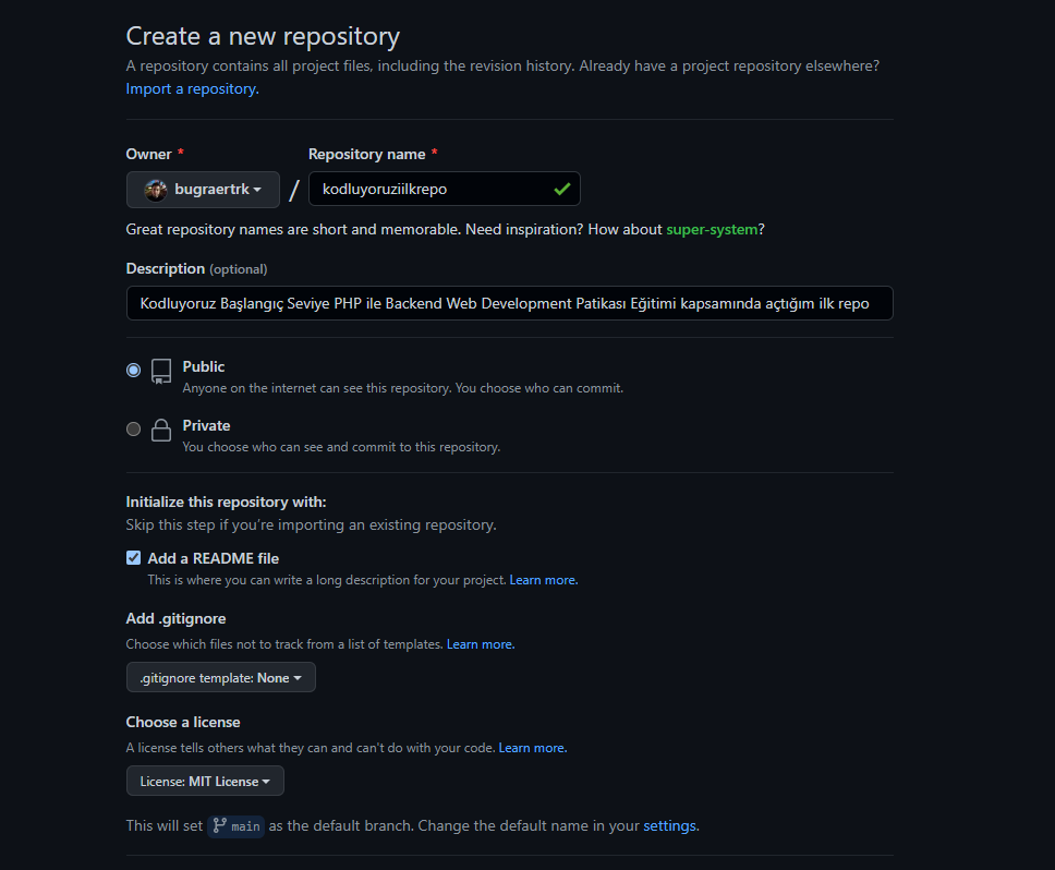 GitHub - bugraertrk/kodluyoruzilkrepo: Kodluyoruz Başlangıç Seviye PHP ...