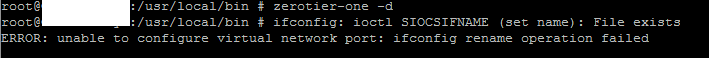 net/zerotier: Restarting ZeroTier is not working and creating new tap ...
