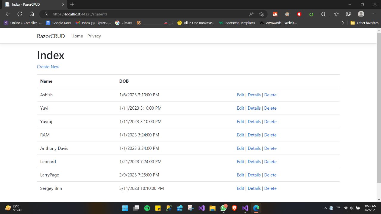 core razor pages : crud operations with repository... GitHub - Kevinpandya953/Razor-CRUD: CRUD operations using Razor pages MVC