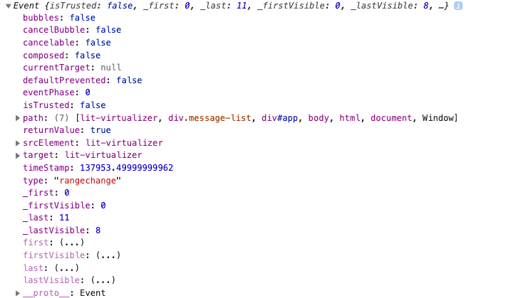 lit-virtualizer rangechange chrome