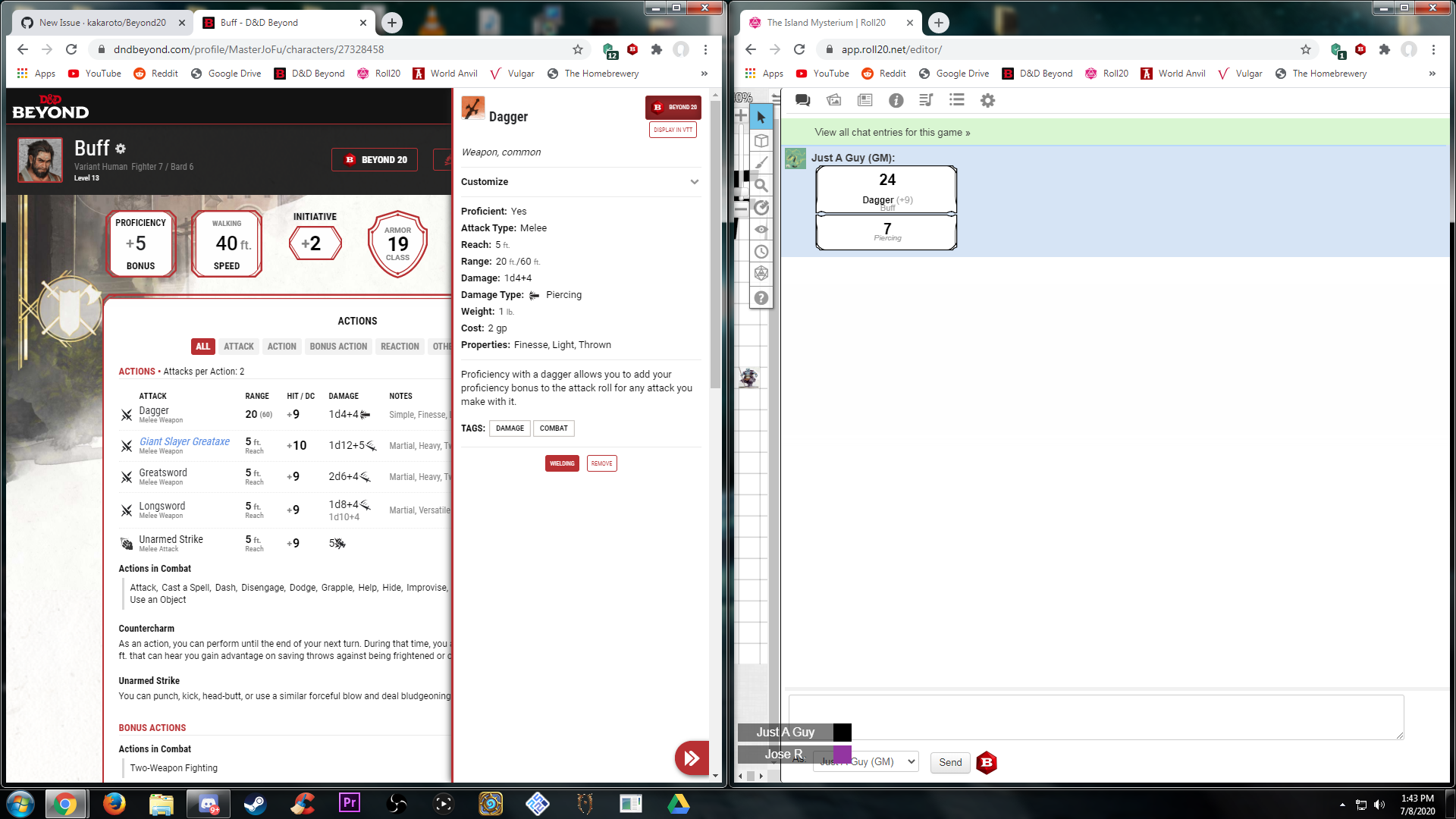 "Customize" Tab in the weapon sidebar breaks attack rolls · Issue 437