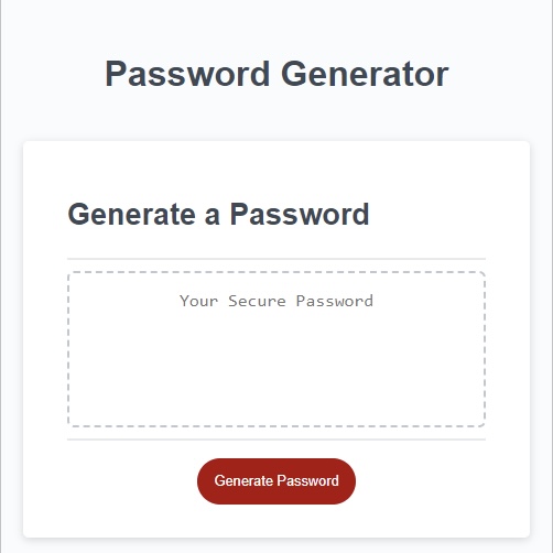 GitHub - TheWiseSailor/Password-Generator · GitHub