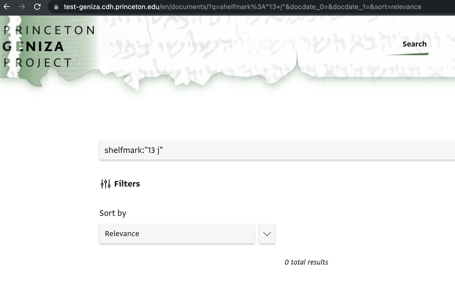 As a frontend user, I want to search by partial shelfmarks so I can