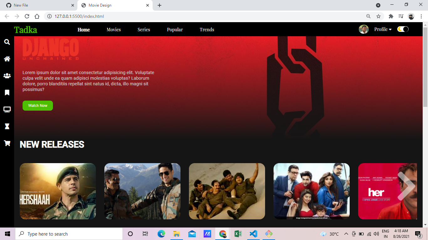 GitHub - rkannaujia/Movie-App-Design: Responsive Movie app Design using ...