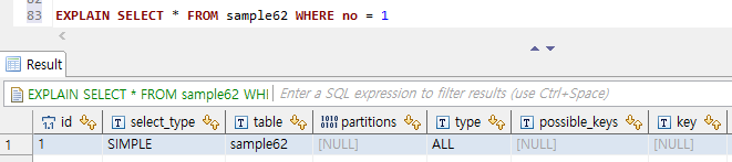 29강 EXPLAIN으로 인덱스 사용불가 확인