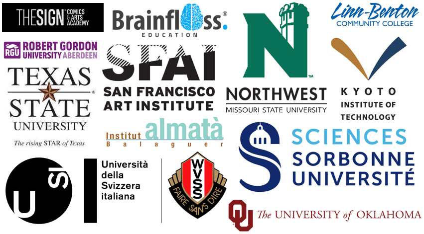 Image of several participating schools using GitHub Education.