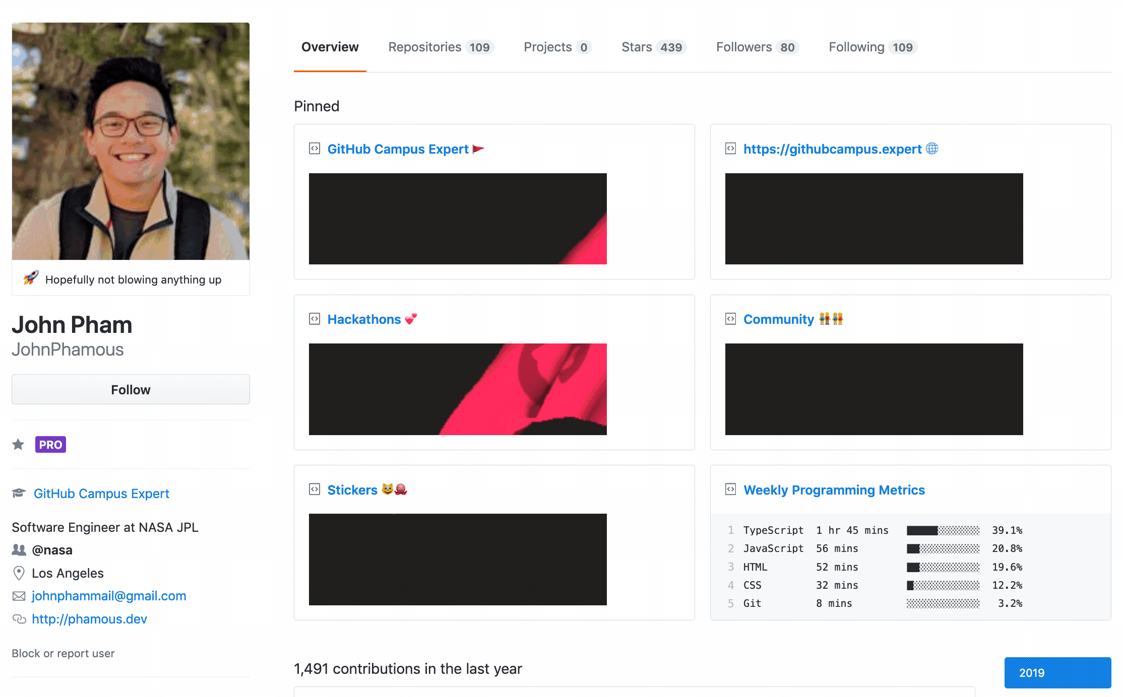 John shows off a unique way to grab your attention: splitting gifs across gists.