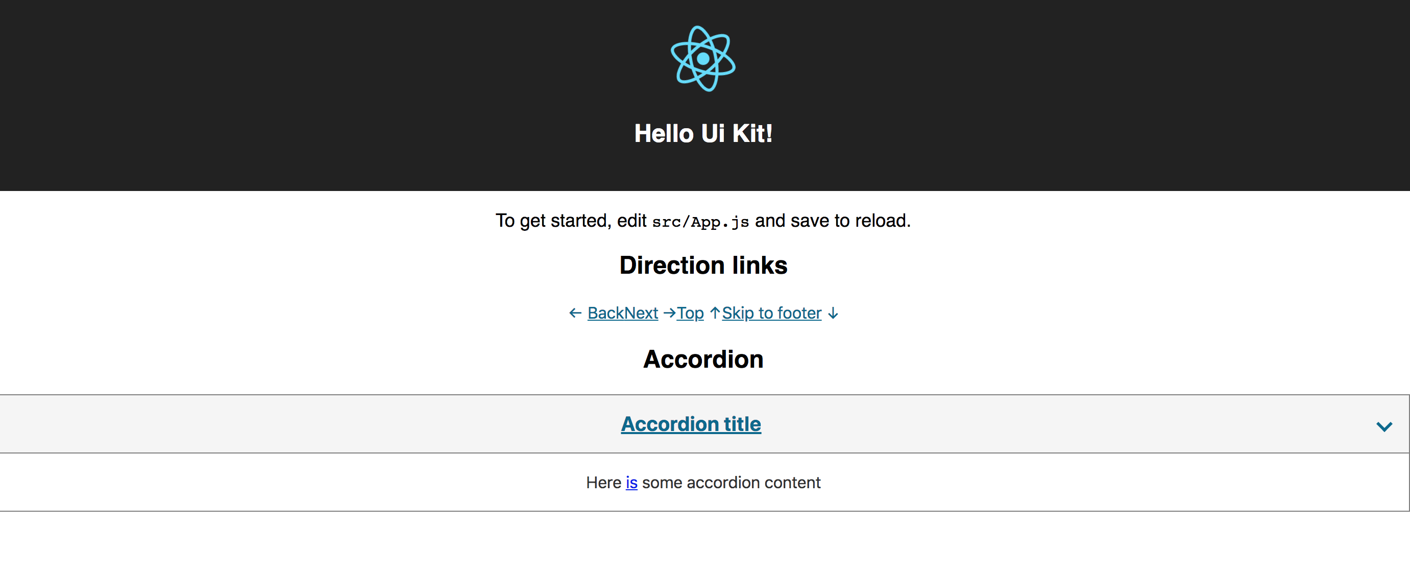 Accordion html component open by default, and react closed by default