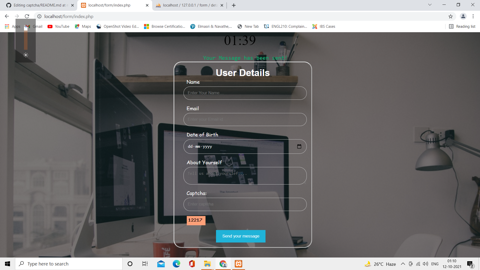 GitHub - Developerpedia/captcha: Simple Form with captcha code and ...