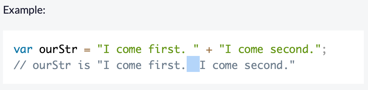JS concatenation example typo · Issue #39007 · freeCodeCamp ...