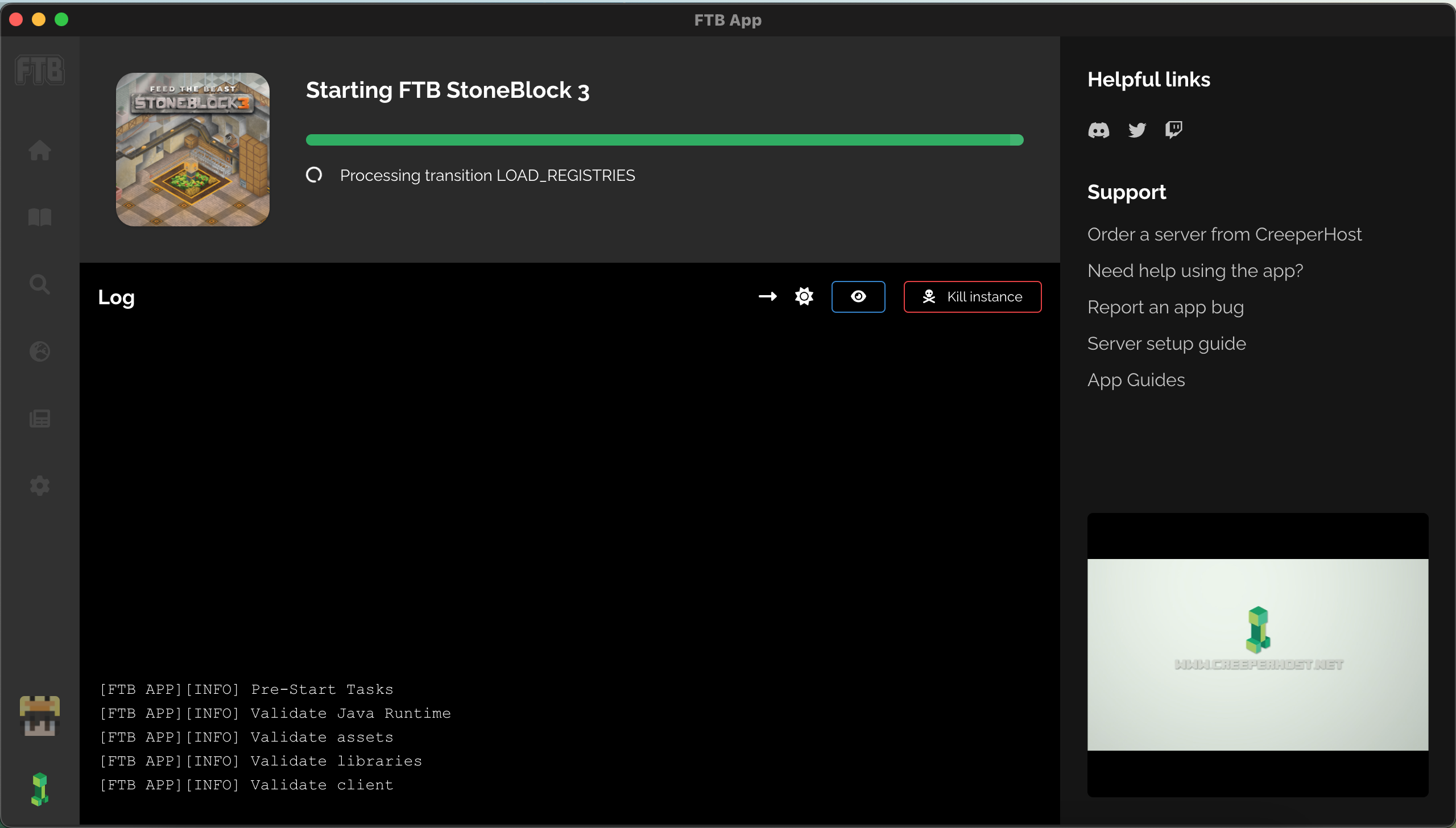 [Bug]: Java unresponsive once launched and FtB App stuck on LOADING ...