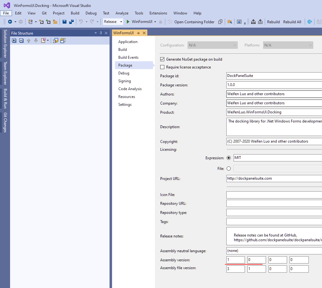 Assembly Version missing in v3.1 · Issue #673 · dockpanelsuite ...