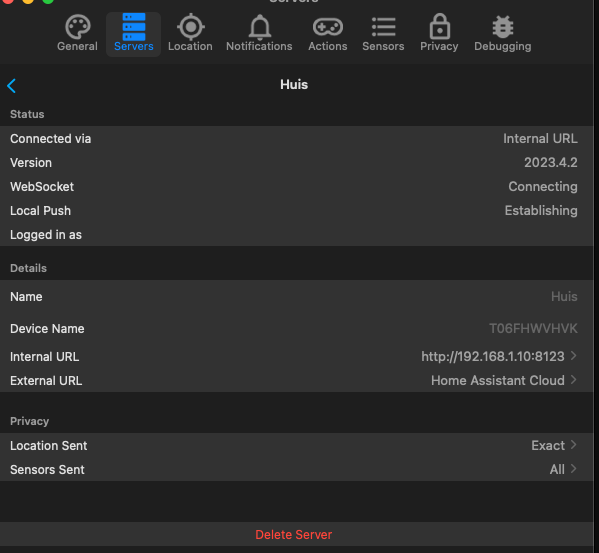 Unable to connect externally with Companion app Mac · Issue 2345
