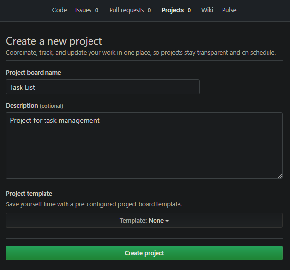 Project Setting