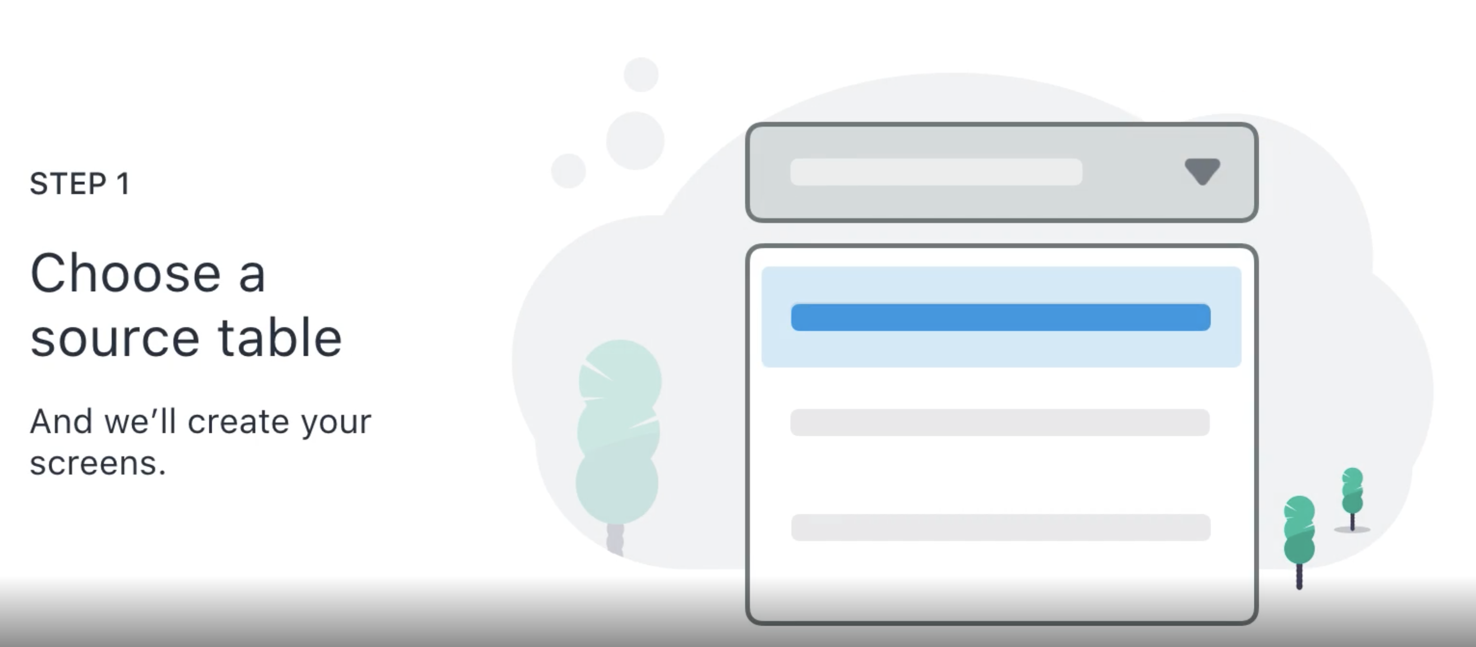 Amazon Honeycode App Wizard Step1
