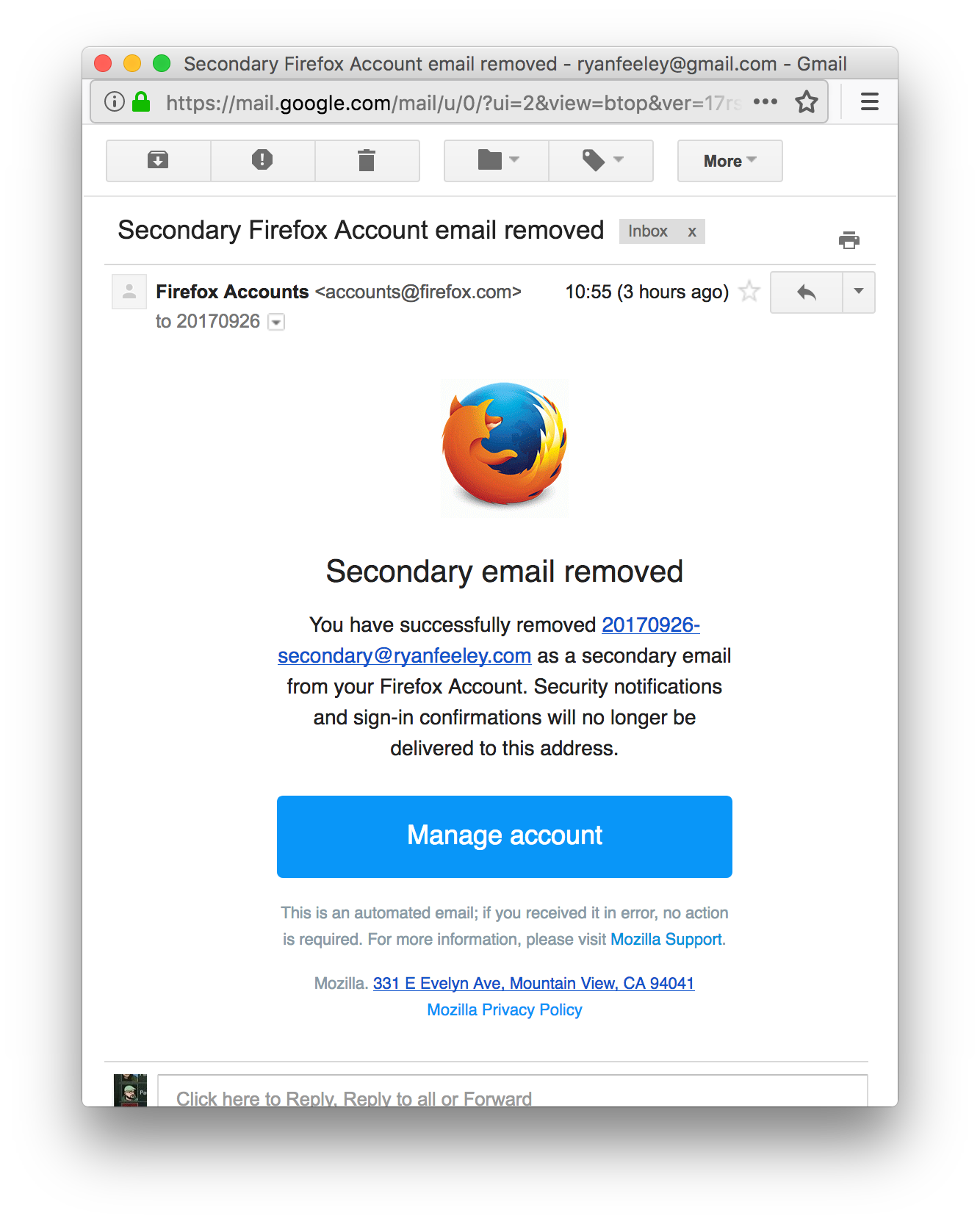 Stop sending emails when unverified secondary emails are removed