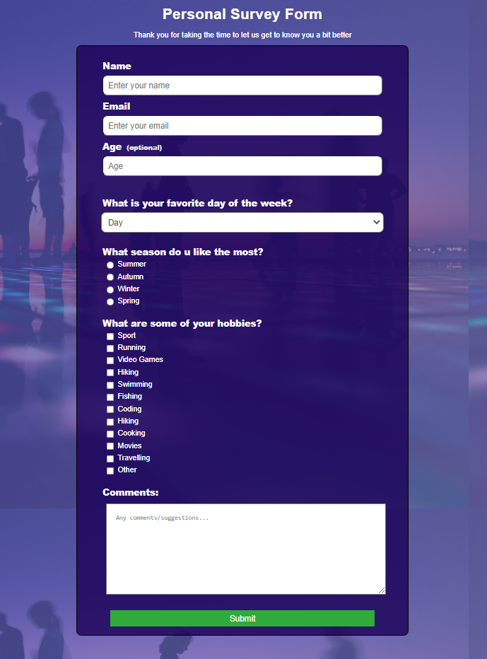 GitHub - tucaza555/survey-form