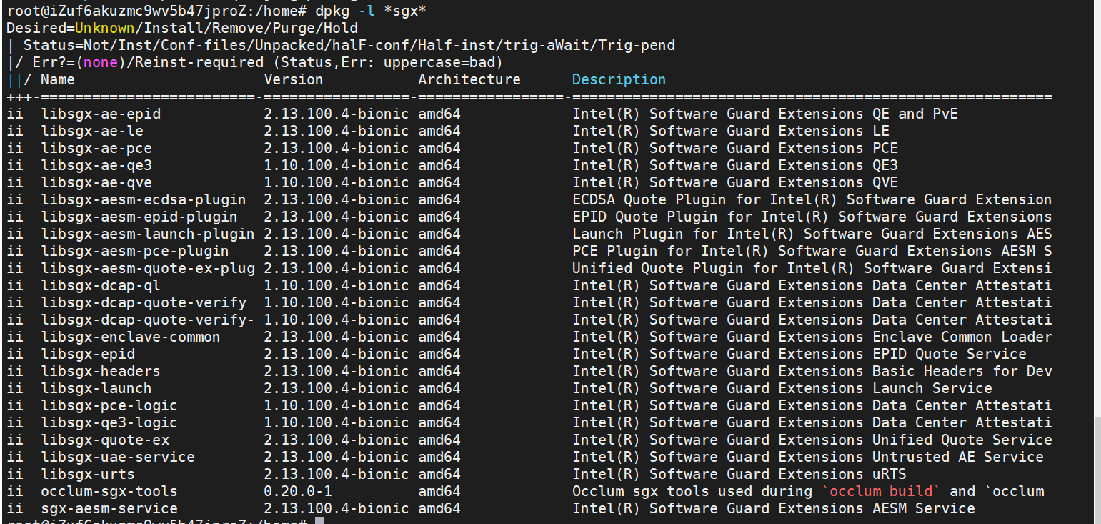 nightly ubuntu && centos change the `aptget install y *sgx*` to `apt