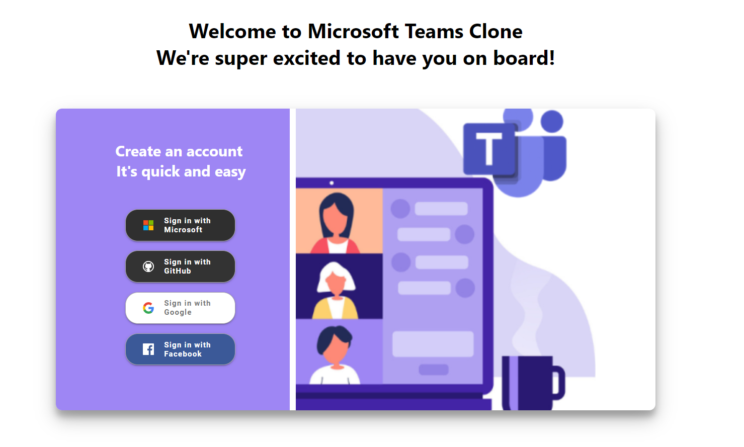 GitHub - bhoomikadhaka/Teams-Clone