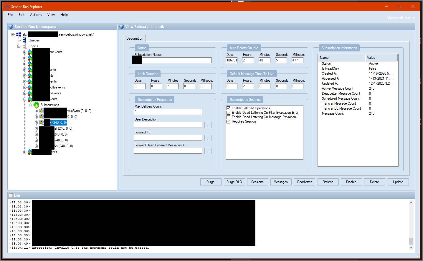 Purge Messages feature is broken · Issue 509 · paolosalvatori