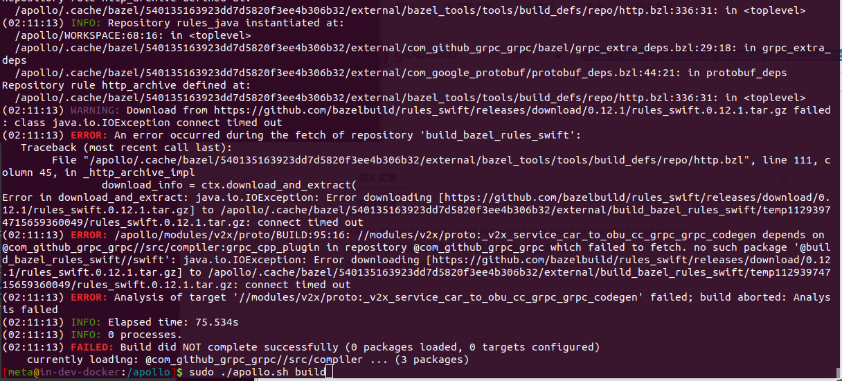 build 错误 · Issue #14105 · ApolloAuto/apollo · GitHub