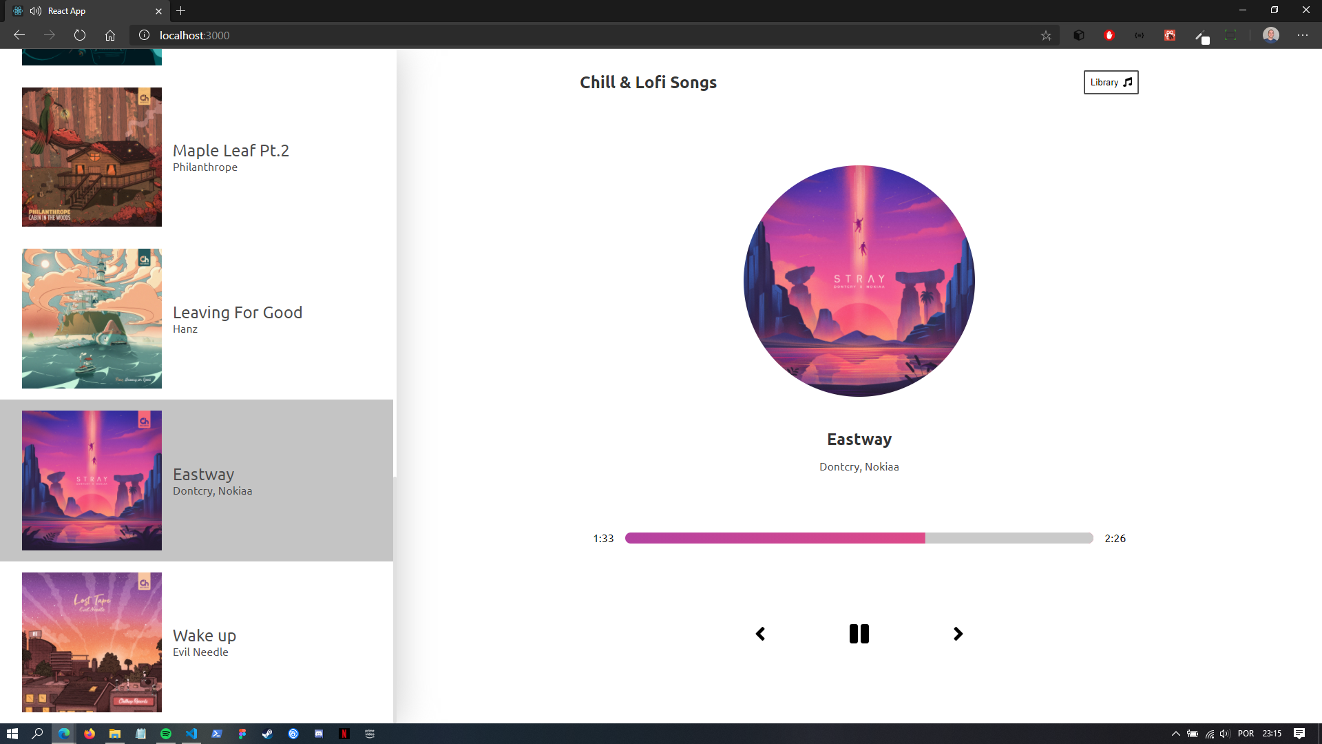 GitHub - yuri-raiter/Music-Player: A React music player of Chill and ...