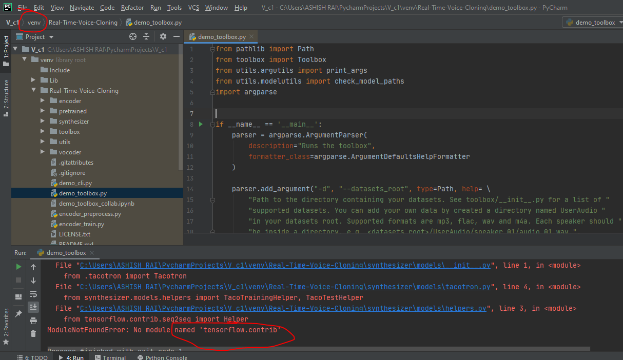 Tensorflow.contrib file missing what to do · Issue #425 · CorentinJ ...