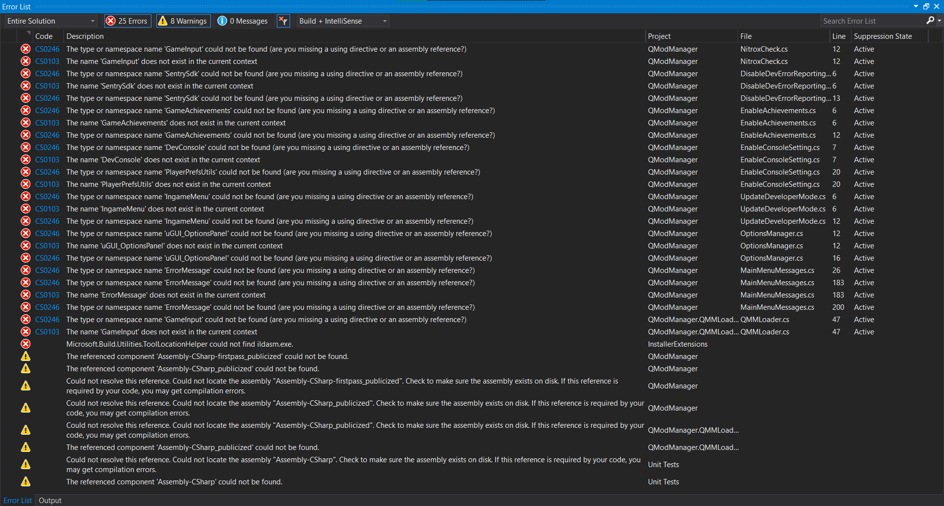 Multiple errors and warnings when building from source code · Issue