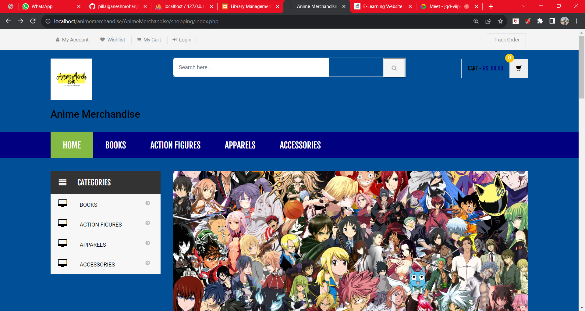 GitHub - pillaiganeshmohan/Anime-Merchandise-Website image.
