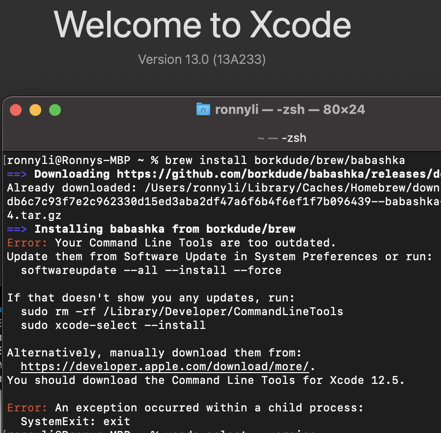 Brew install doesn't work for xcode 13? · Issue 1020 · babashka