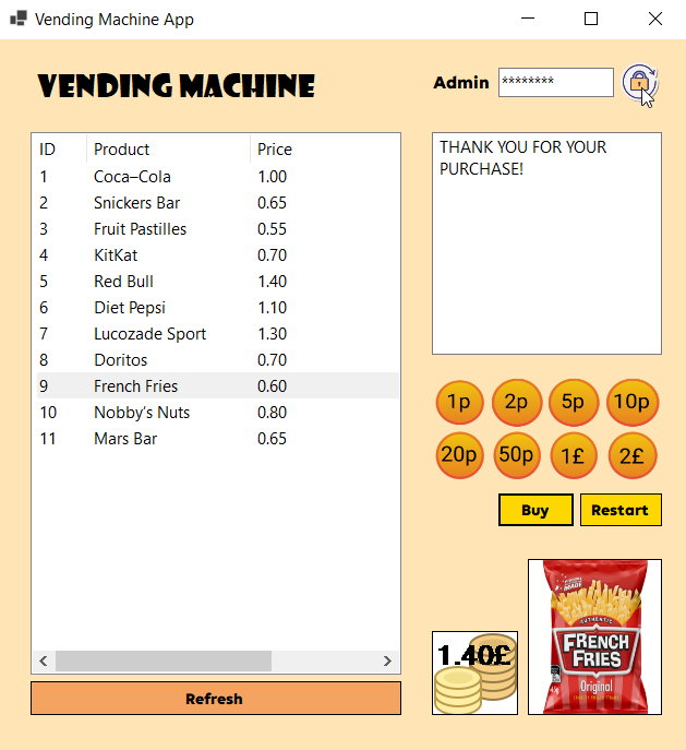 GitHub afcode2build/VendingMachine A quick C app simulating a