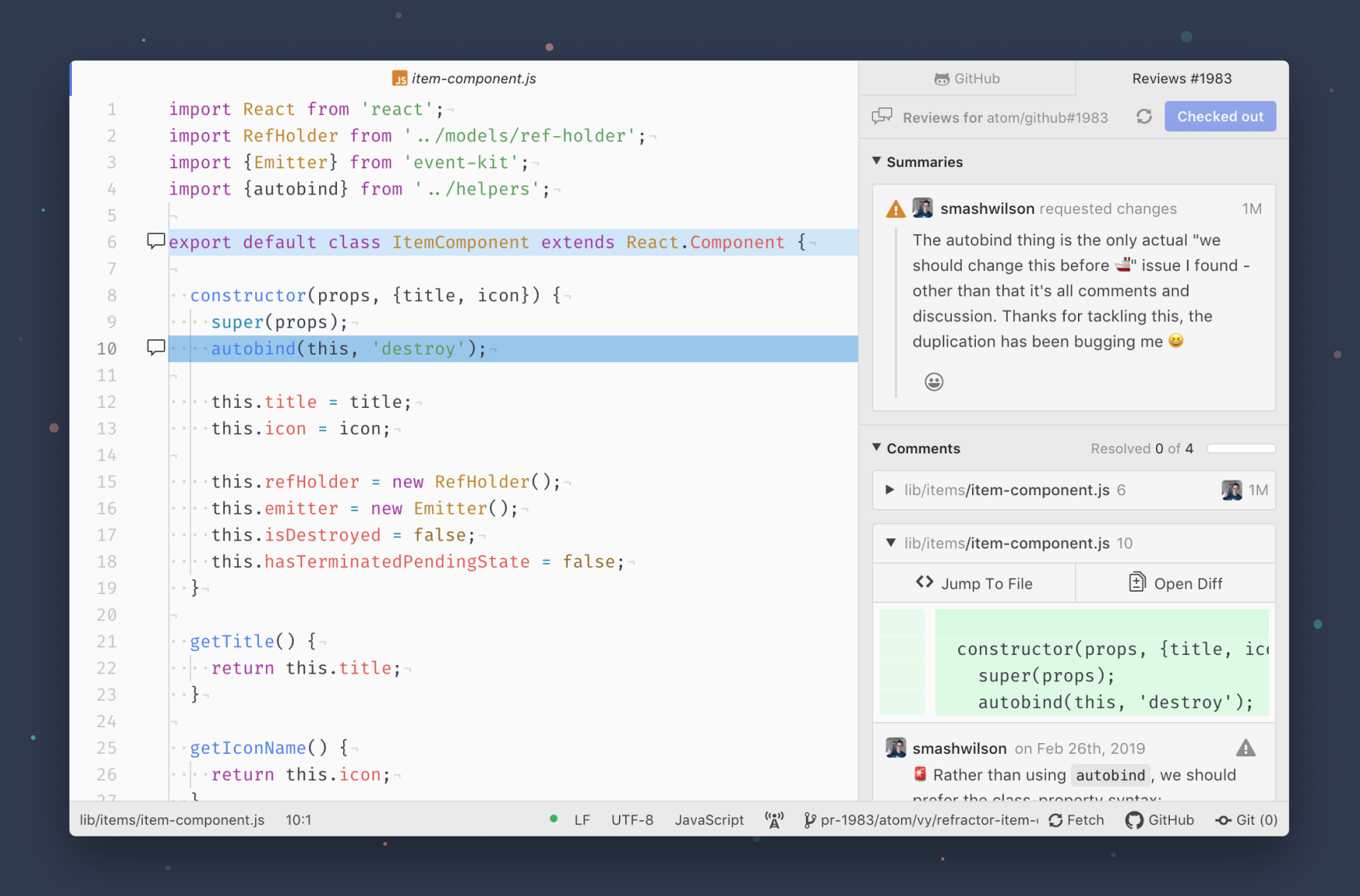 atom editor git annotate