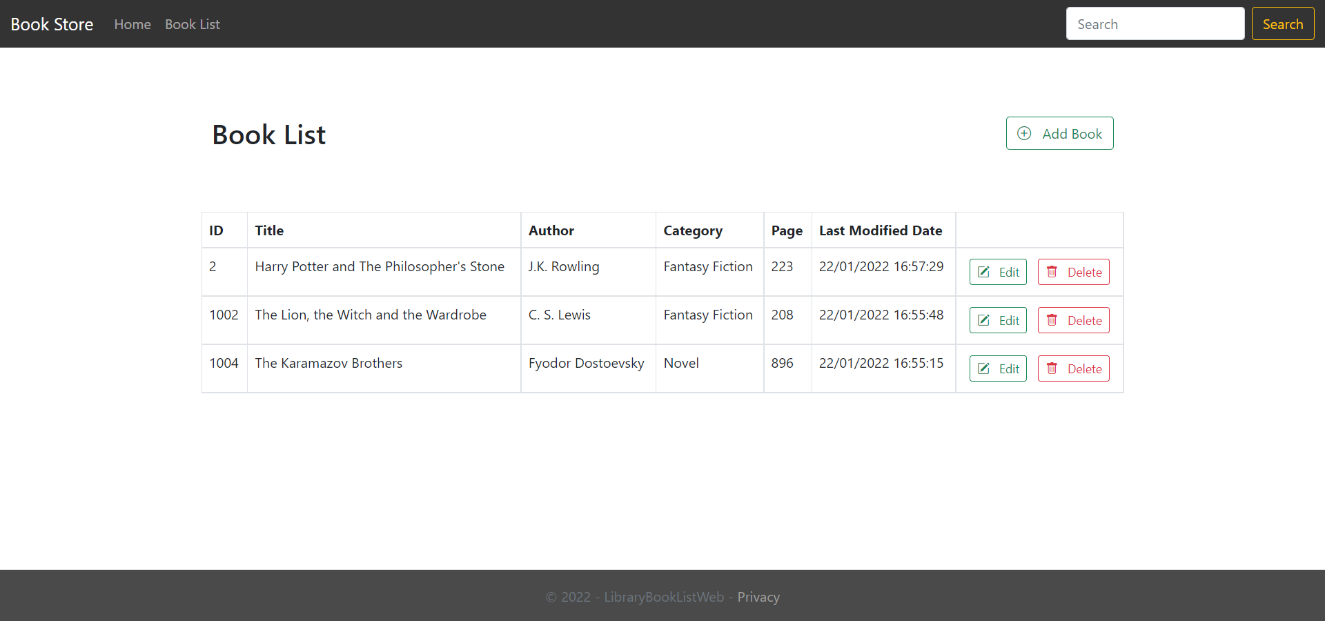 GitHub - yusufcelilalak/library-book-list: A small book store ...