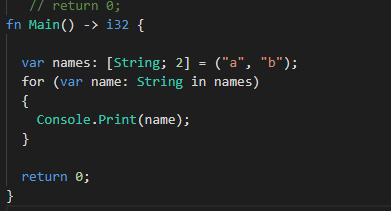 Getting an error while using For loop as specified in documentation ...
