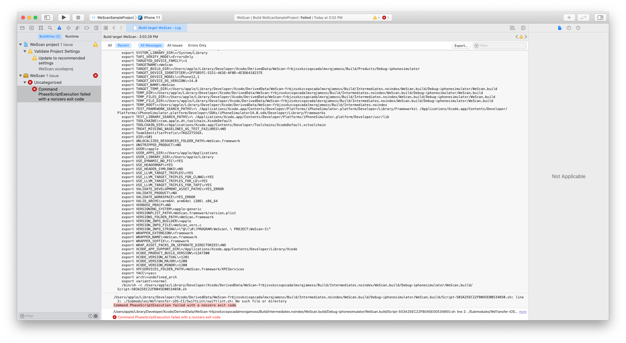 Not able to Run · Issue #273 · WeTransferArchive/WeScan · GitHub