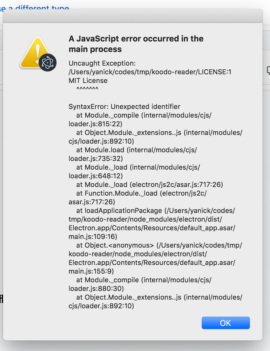 Macos Dev 搭建失败 · Issue 87 · koodoreader/koodoreader · GitHub