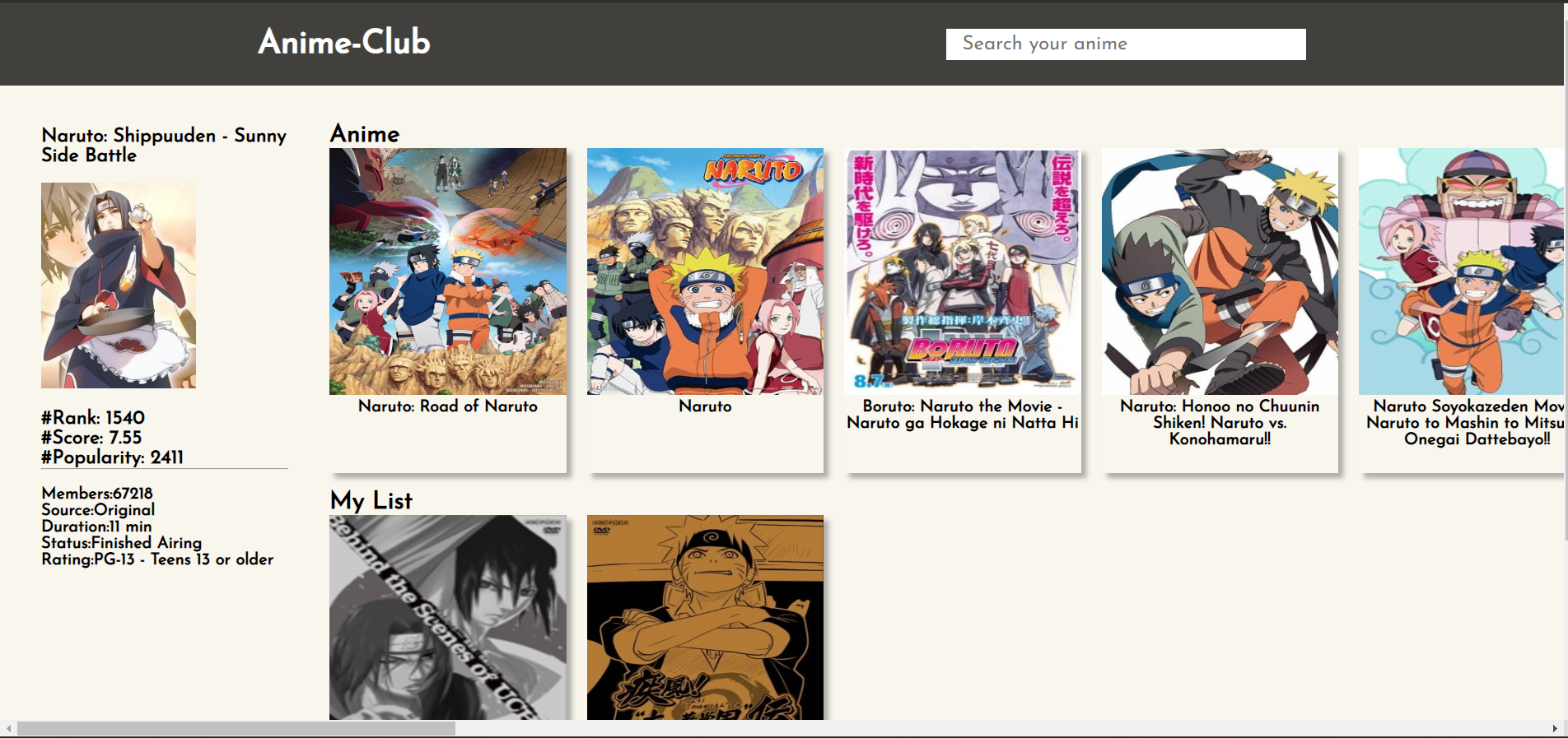 GitHub - NadeemGulam/AnimeClub: Anime Search Website