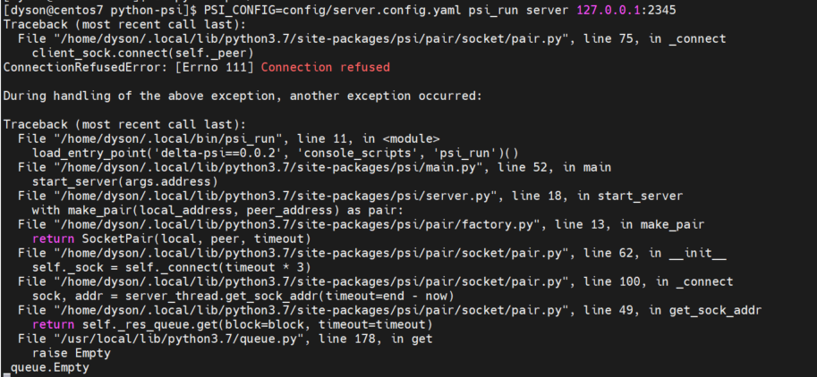 ConnectionRefusedError Errno 111 Issue 12 Delta mpc python psi ConnectionRefusedError Errno 111 Issue 12 Delta mpc python psi