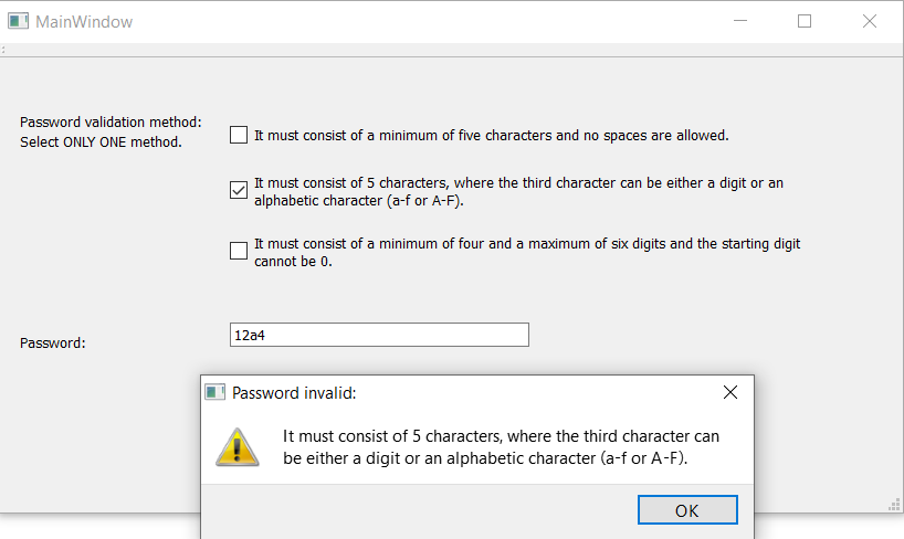 GitHub - stephaniedejager/passwordValidatorWithQT: Regular Expressions