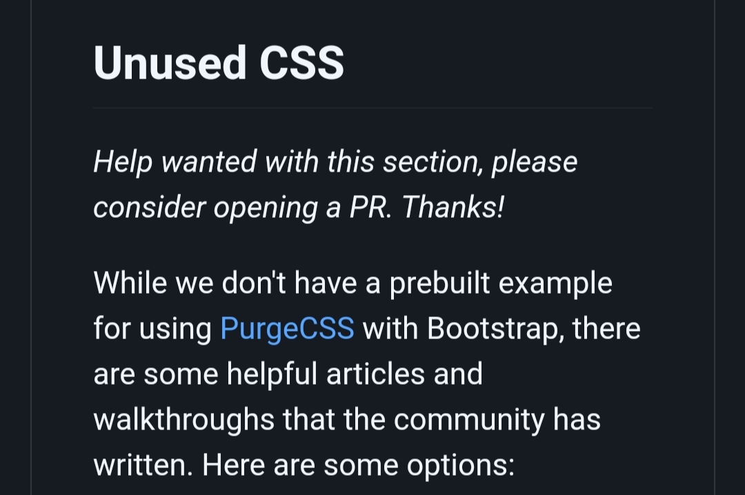 Optimize section · Issue #35140 · twbs/bootstrap · GitHub