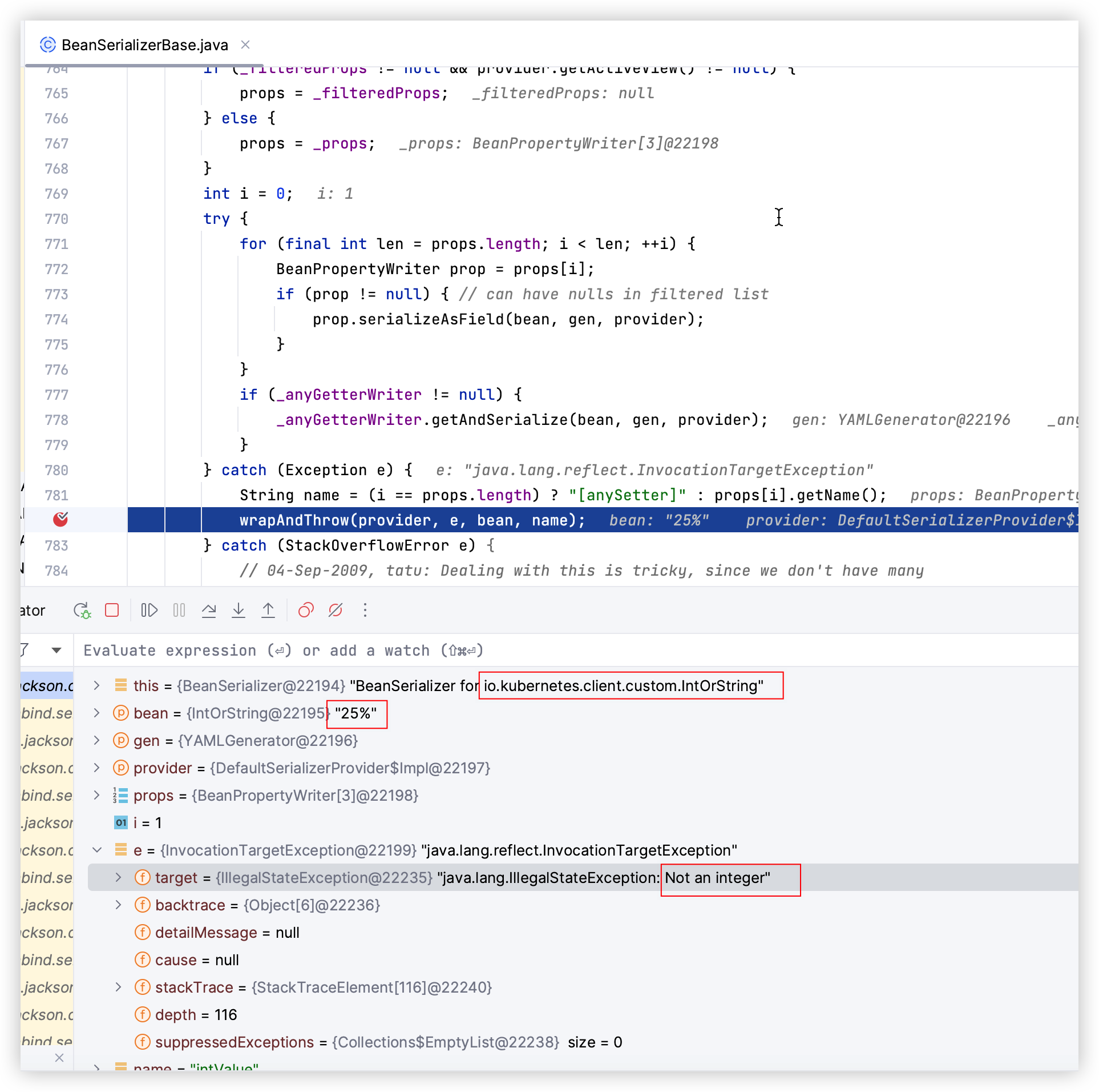 IllegalStateException Not an integer · Issue 2566 ·