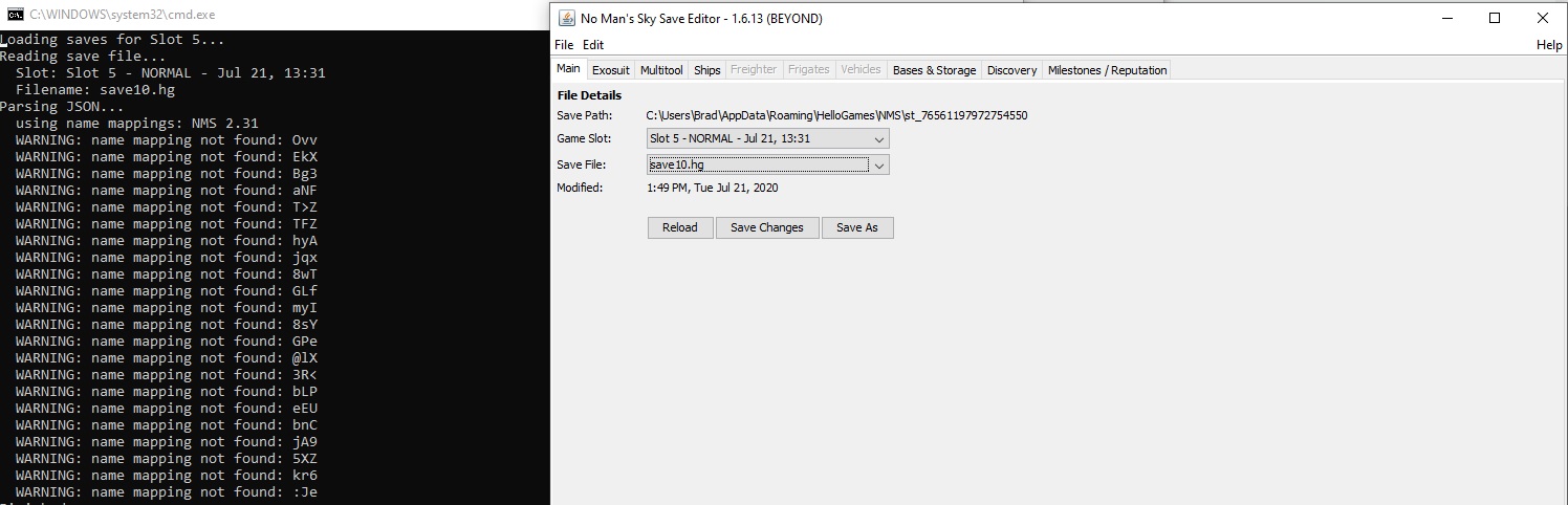 Got Error Code 288 Warning error · Issue #288 · goatfungus/NMSSaveEditor · GitHub
