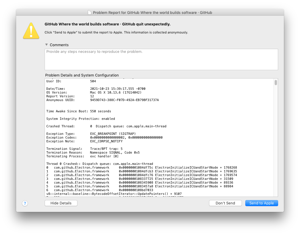 singleinstance causes app crash on launch EXC_BREAKPOINT (SIGTRAP)