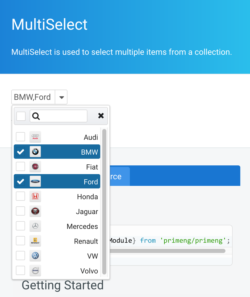 Bootstrap multiselect