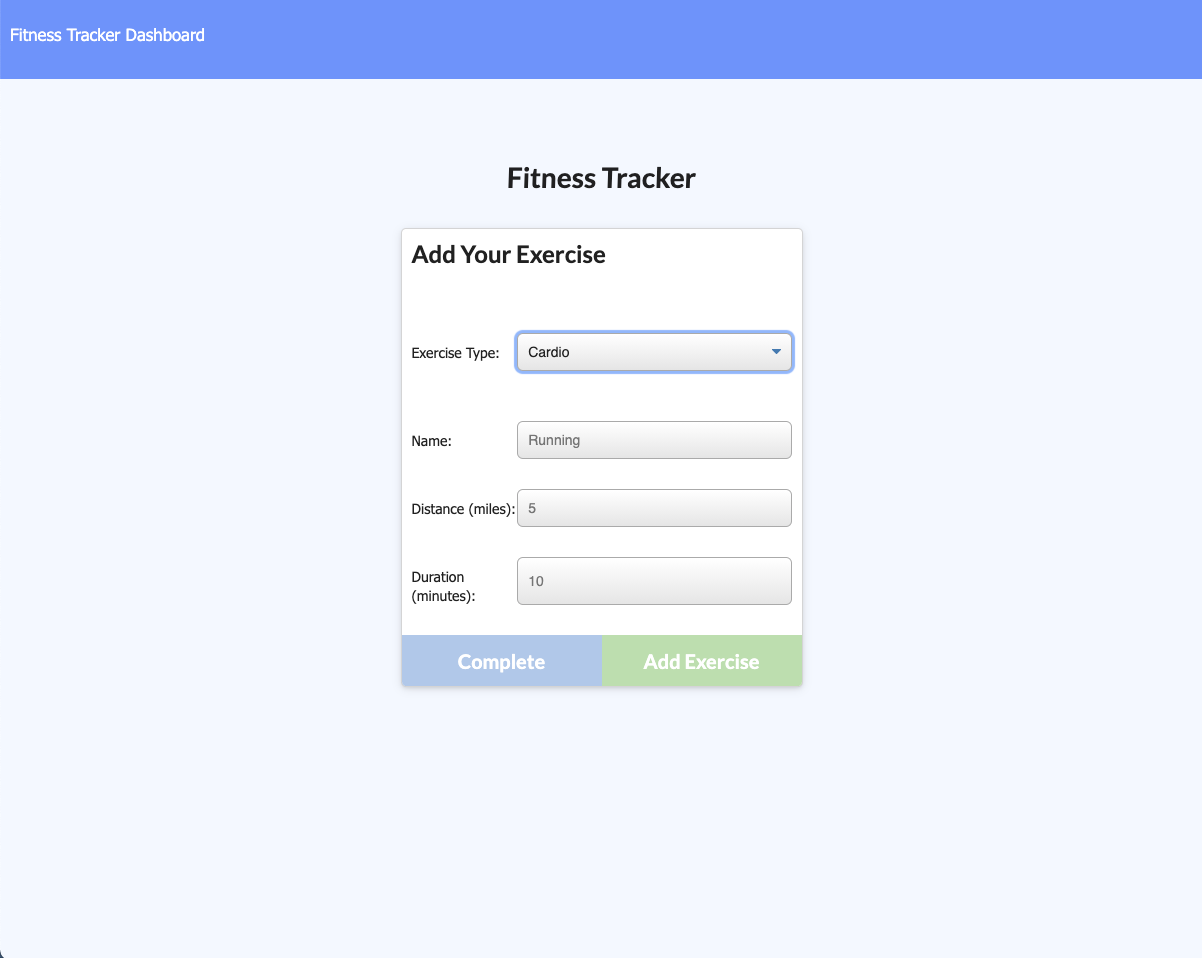 GitHub - SeanMelody/Fitness-Tracker: A MongoDB powered Fitness Tracker