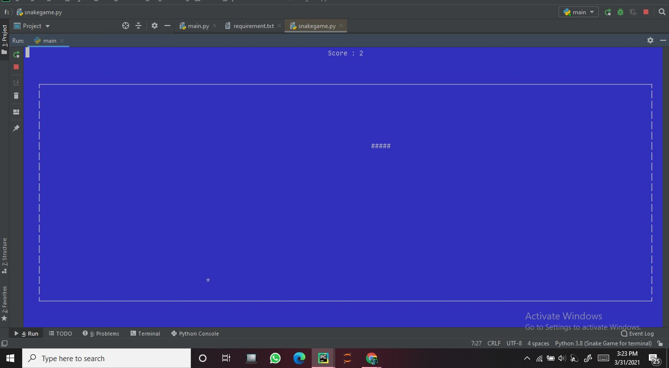GitHub - Aayush452-cell/Snake-Game: Snake Game Built using python
