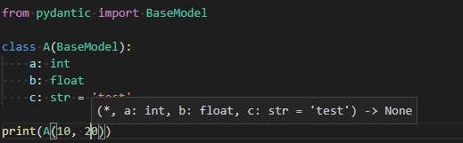 Enhancing editor completion for BaseModel.__init__ · Issue #3475 ...