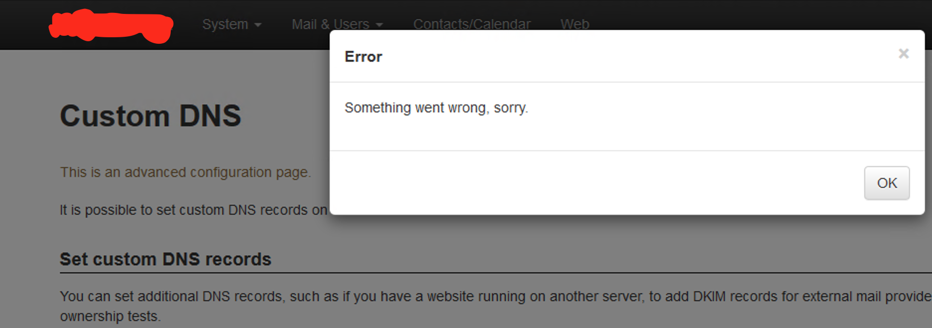 Upgrade to v0.53 cannot access Custom DNS · Issue 1961 · mailinabox