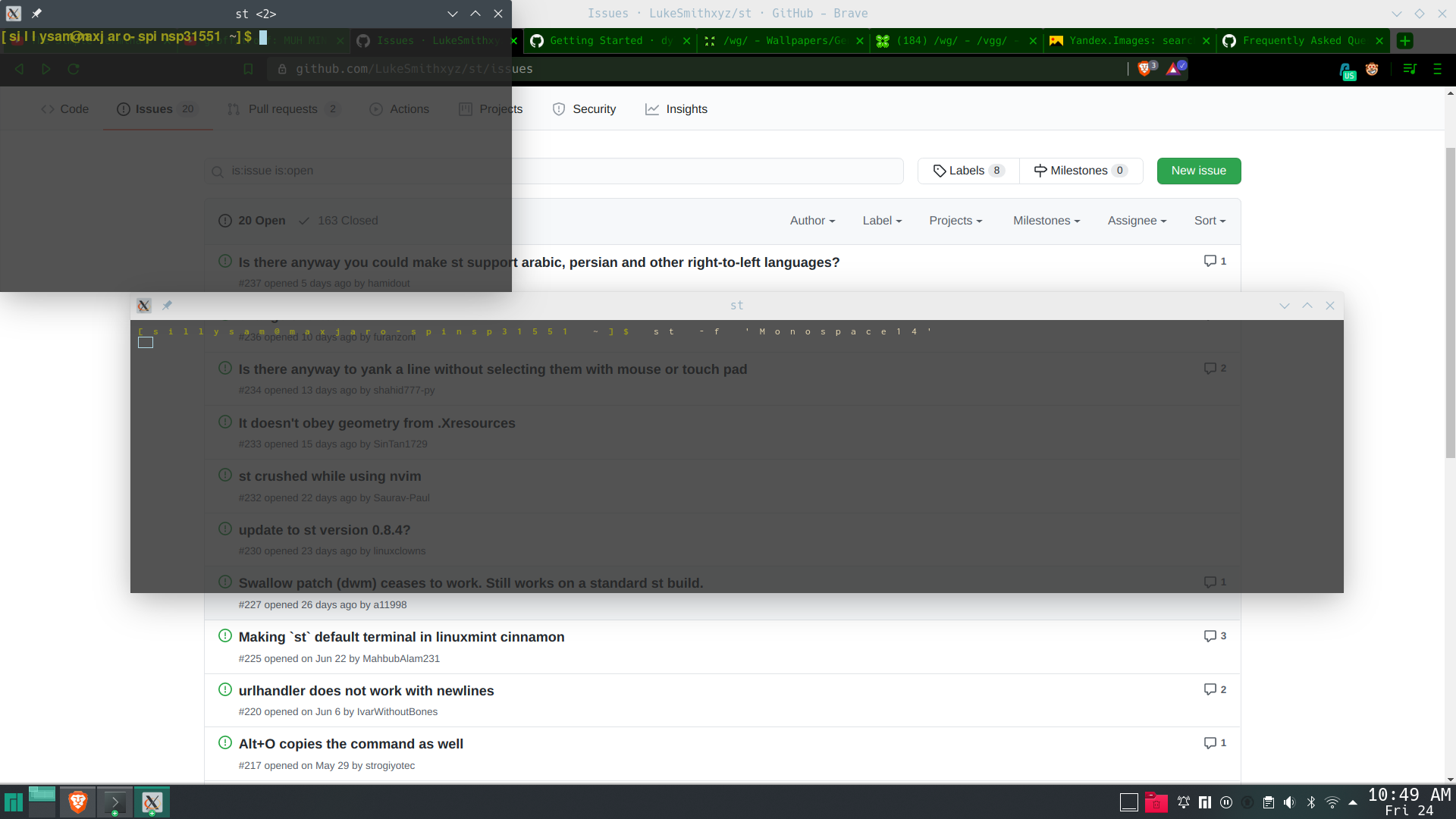 Font Spacing is Glitched for Me · Issue #239 · LukeSmithxyz/st · GitHub